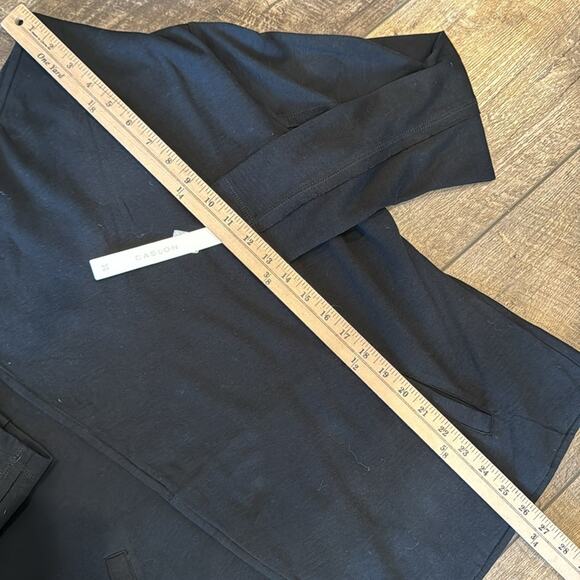 NWT Caslon Women's Drape Collar Knit Blazer Black Size 1X - Picture 8 of 11